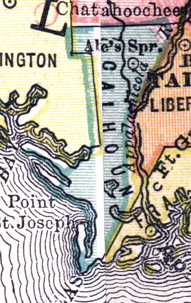 Map of Calhoun County, Florida, 1880