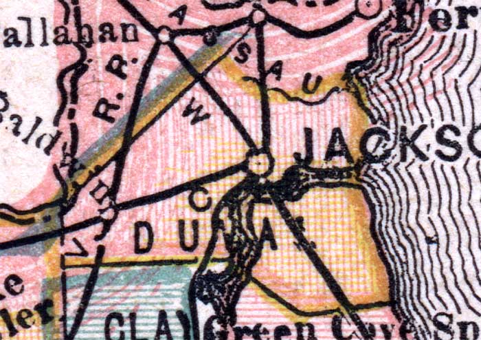 Map of Duval County, Florida, 1880