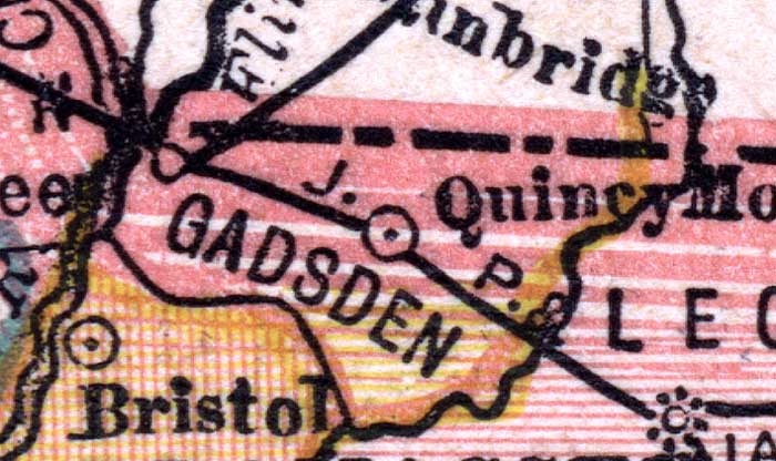 Map of Gadsden County, Florida, 1880