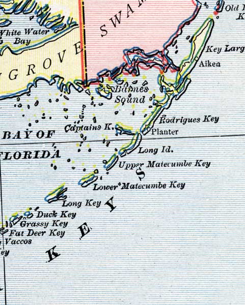 Map of Monroe County, Florida, 1902