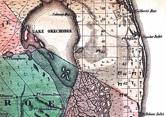 Map of Brevard County, Florida, 1856