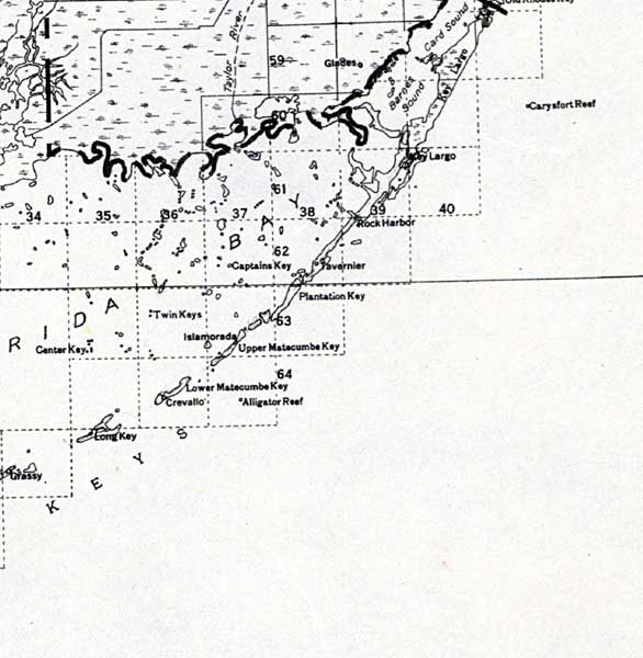 Map of Monroe County, Florida, 1932
