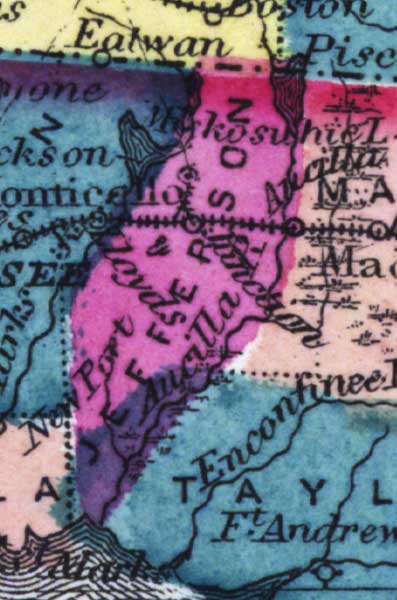 Map of Jefferson County, Florida, 1873