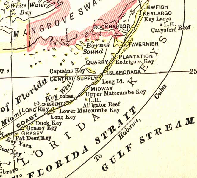 Map of Monroe County, Florida, 1916