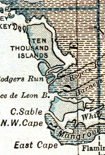 Map of Monroe County, Florida, 1921