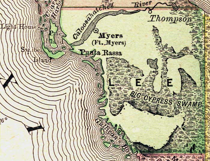 Map of Lee County, Florida, 1894