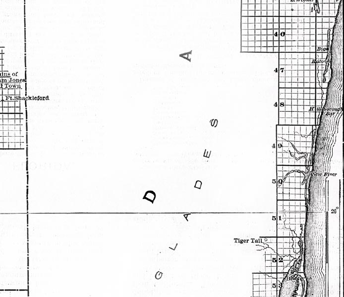 Map of Miami-Dade County, Florida, 1888