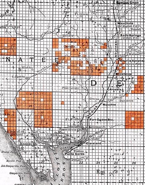 Map of De Soto County, Florida, 1888