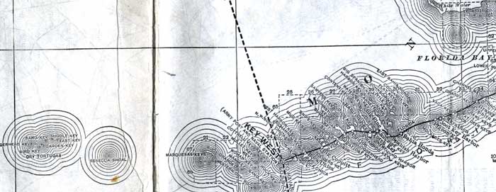 Map of Monroe County, Florida, 1920