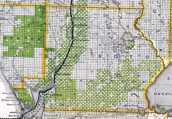 Map of De Soto County, Florida, 1888