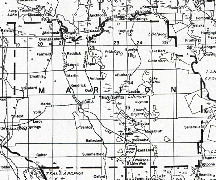 Map of Marion County, Florida, 1932
