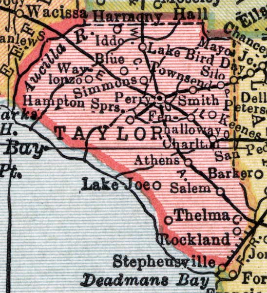 Map of Taylor County, Florida, 1910