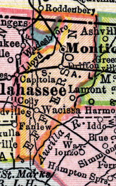 Map of Jefferson County, Florida, 1916