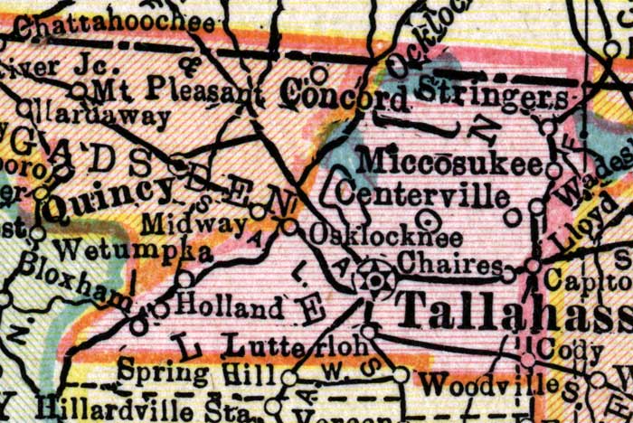 Map of Leon County, Florida, 1916