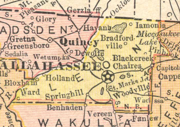 Map of Leon County, Florida, 1910