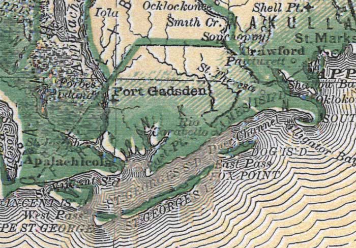 Map of Franklin County, Florida, 1880