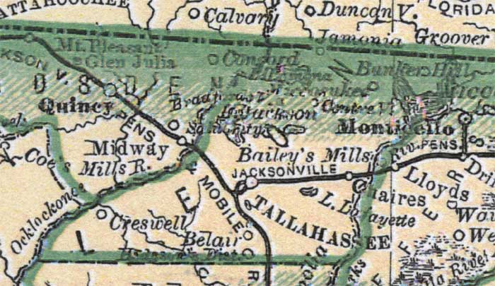 Map of Leon County, Florida, 1880