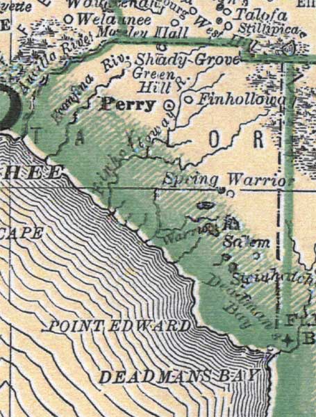 Map of Taylor County, Florida, 1880