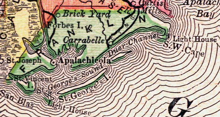 Map of Franklin County, Florida, 1894