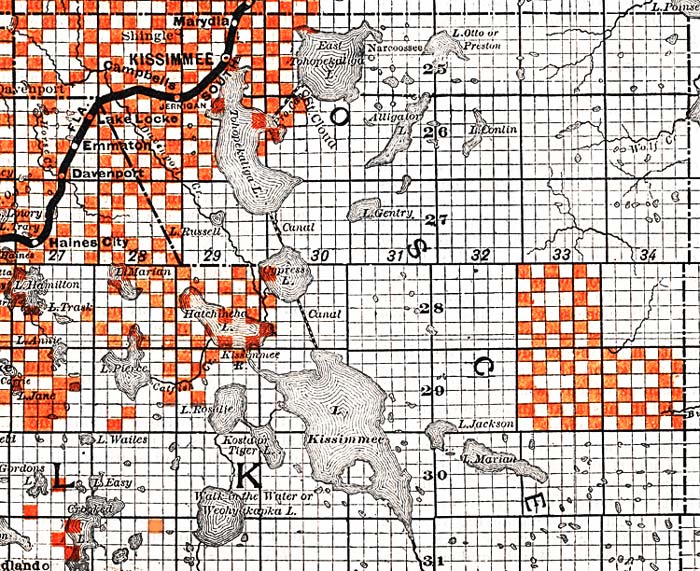Map of Osceola County, Florida, 1888