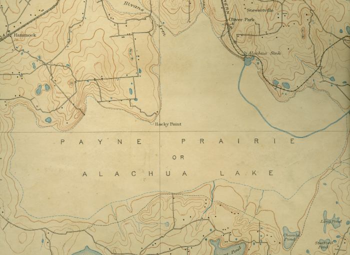 Map of Payne Prairie, Florida